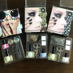 Set of 3 ciate manicure kits flowers and feathers